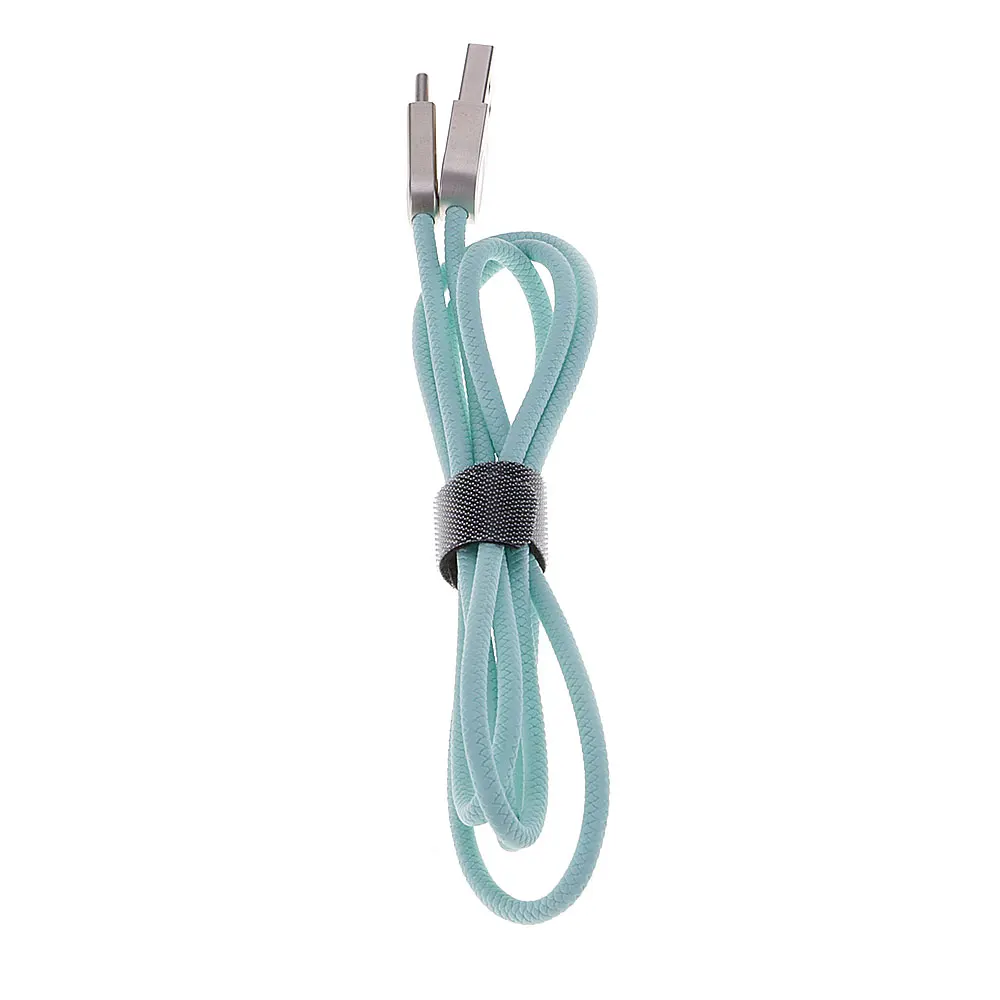 Синий Цинковый сплав головки Micro USB в полоску зарядный кабель с синхронизацией данных для samsung Galaxy S4 - Цвет: Синий
