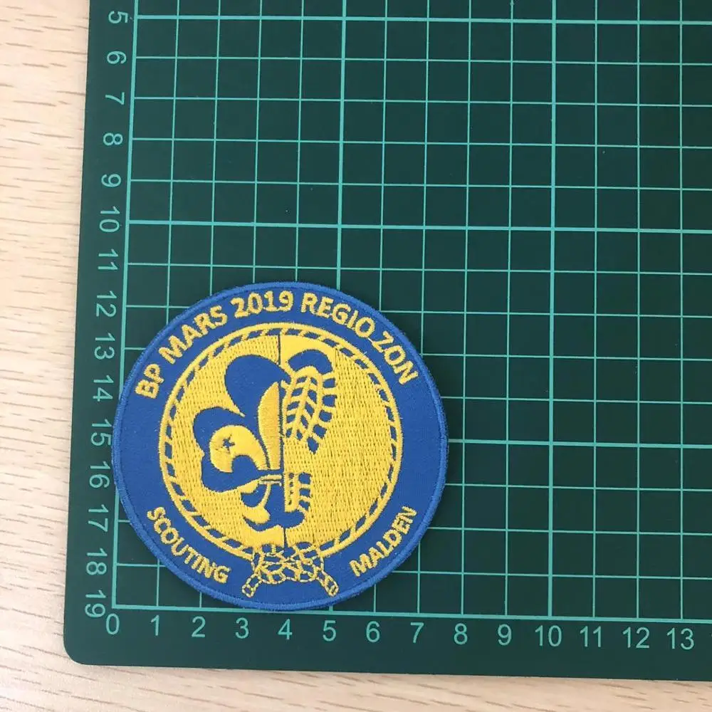

Personalised Logo Custom Made Iron on Patches Badges Embroidered DIY Patch factory direct can be customized for promotional gift