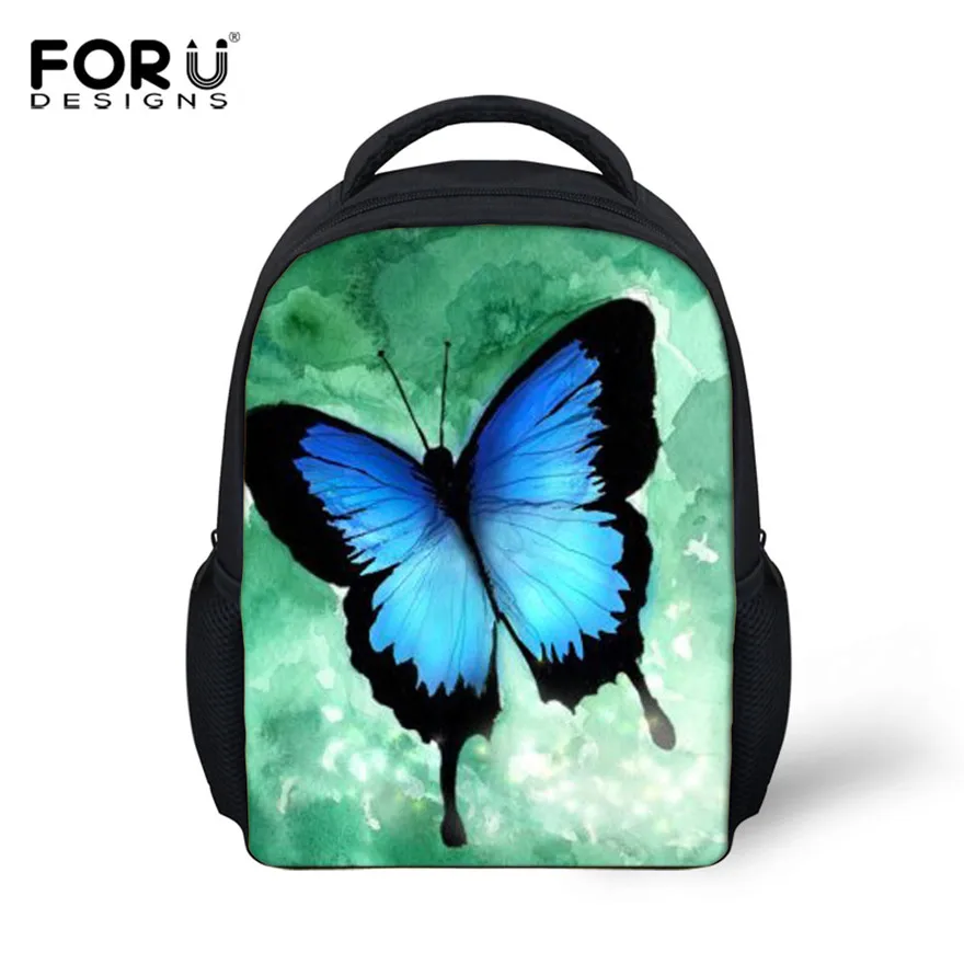 FORUDESIGNS/синие детские школьные сумки с 3D бабочкой; модная детская школьная сумка; Mochilas Infantil; рюкзак на плечо для детского сада - Цвет: H765F