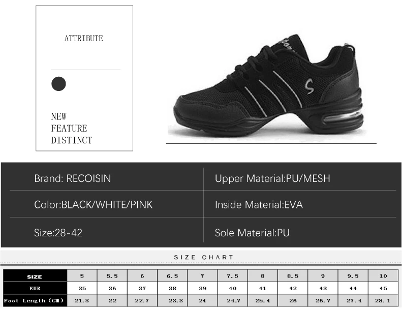 2019 sneaker women shoes Sports Feature Soft Outsole Breath Dance Shoes Sneakers For Woman Practice Shoes Modern Dance Jazz Shoes (2)