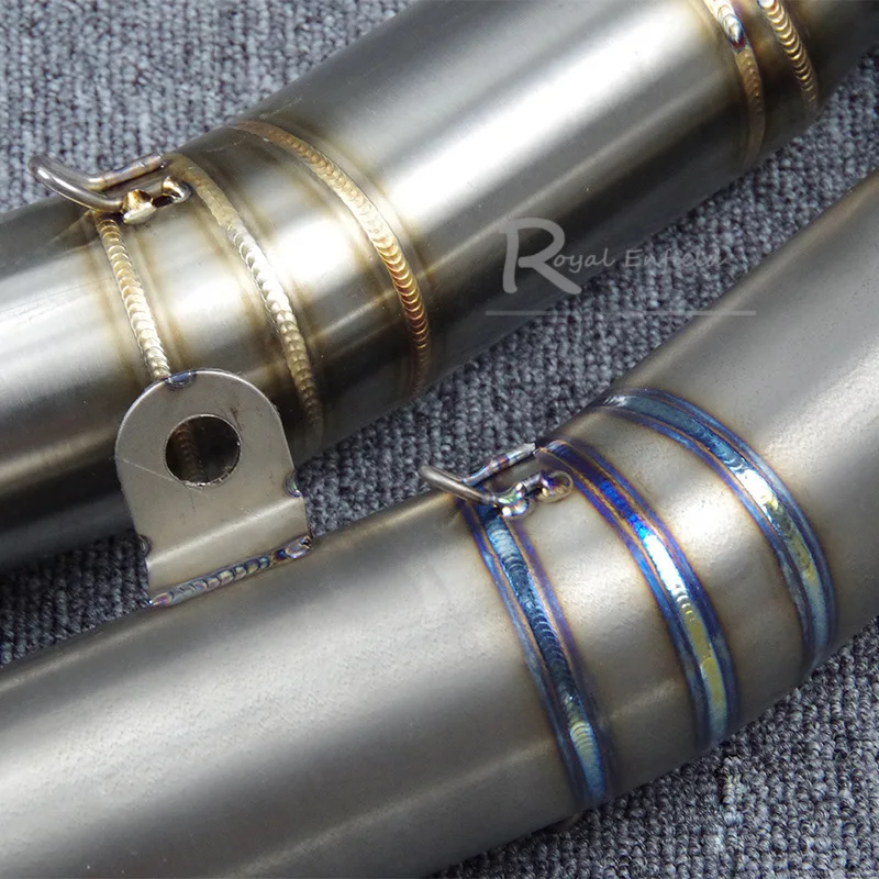 YZF R6 2006-2018 Slip-on de escape de la motocicleta medio enlace tubo adaptador de sección titanium Aleación de escapar para YAMAHA r6 YZF R6 2006-18