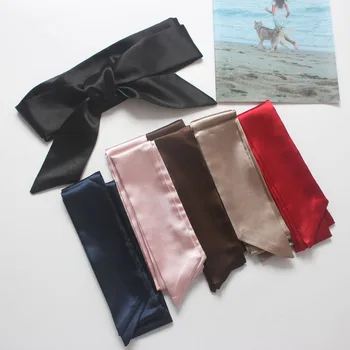 

Simple versatile girdle straps satin fabric belts ladies waist wide straps decorated with shirt dresses