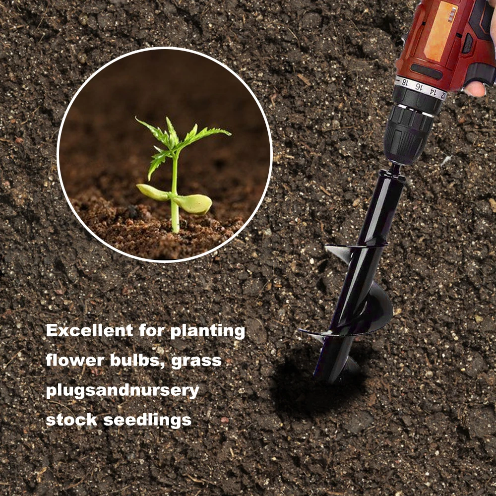 5 Размер садовый Бур спиральное сверло инструмент сверло для земляных шнеков бит забор Борер отверстие экскаватор для сада пост отверстие землеройный инструмент