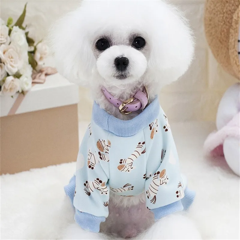 Собачья Пижама Милая одежда с рисунком собаки зимний комбинезон Чихуахуа Йоркширский терьер пудель одежда для щенка любимца костюм теплое пальто для собаки