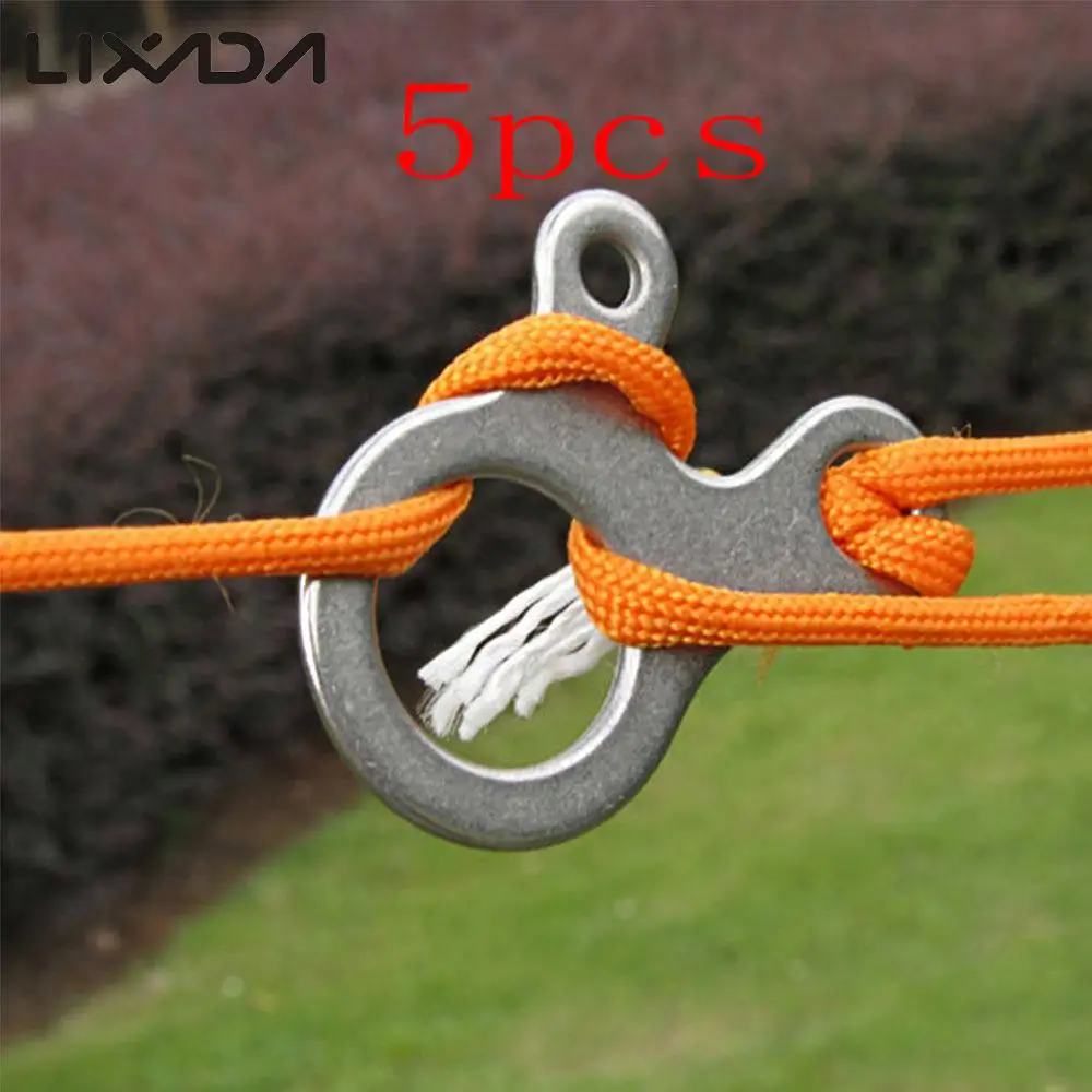

5pcs 3 Holes Stainless Camp Knot Tool Climbing Carabiner Climbing Survival Buckles Sport Outdoor Camping Survival Kit Equipment