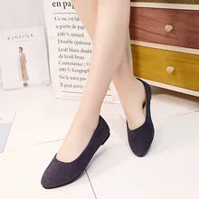 Женская обувь на плоской подошве; сезон весна-осень; балетки на плоской подошве; Женская однотонная повседневная обувь без застежки с острым носком; лоферы; большие размеры 38-43