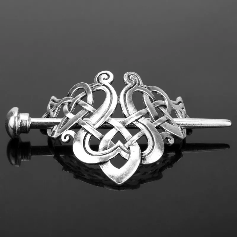 Viking ювелирные изделия для волос кельтские узлы заколки-короны в винтажном стиле бронзовые антикварные серебряные заколки для волос шпильки для девушек и женщин - Окраска металла: A