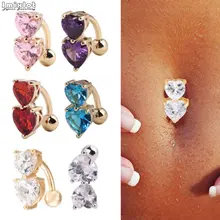 1 шт стальная пупка кольца Хрустальный пирсинг пупка серьги золотые пупка пирсинг сексуальные украшения для тела Пирсинг