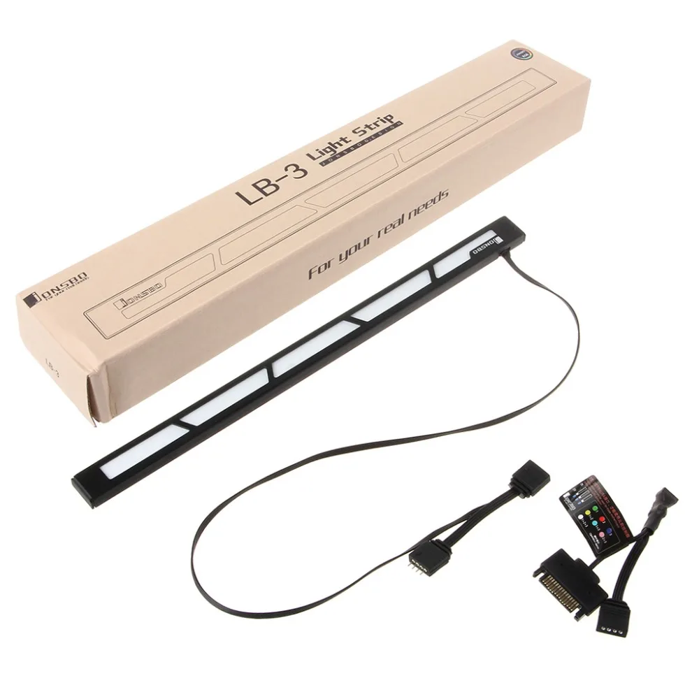 

Aluminum Alloy LB-3 LED Light Strip With Magnetic Attraction AURA Manual Color Change Adjustable RGB Light Bar for Computer PC A