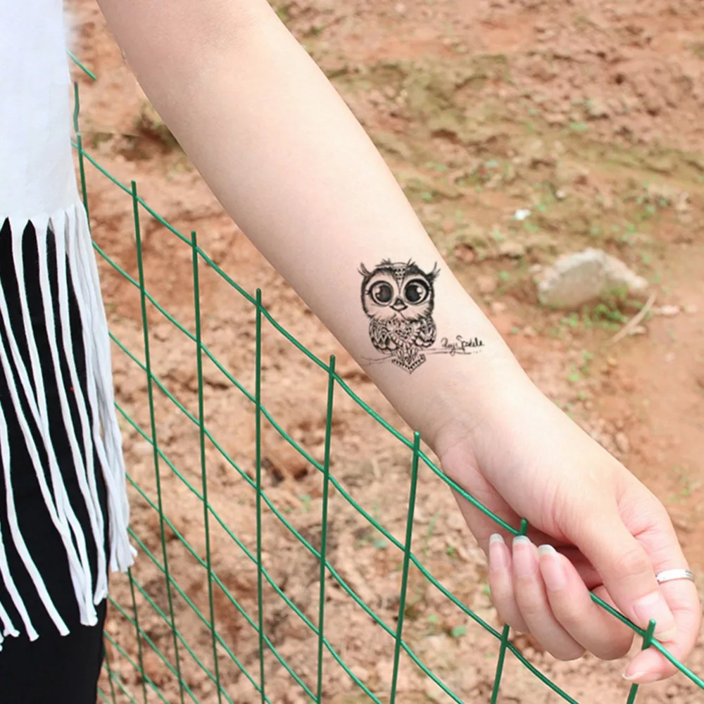 3 шт водонепроницаемые временные фальшивые татуировки наклейки Классические Совы животные мультфильм дизайн татуировки для детей ребенок боди-арт#275169