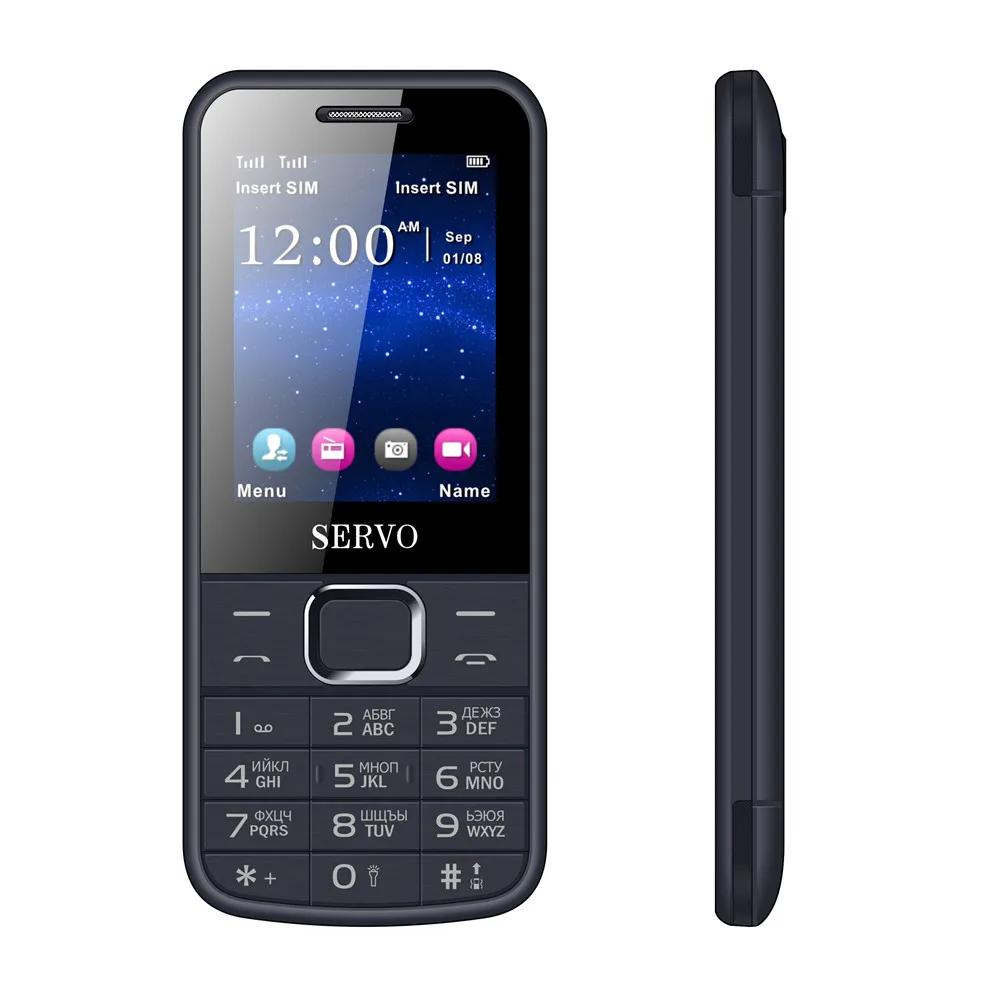 SERVO 225 телефон, две sim-карты, экран 2,4 дюйма, двойная вспышка, Bluetooth, карта памяти, слоты, Flashligh, MP3, fm-радио, телефон