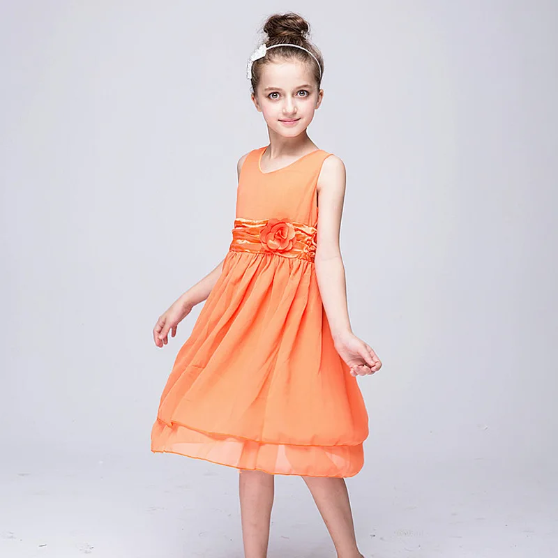 

Kids Clothes Girls 2 3 4 5 6 7 8 9 10 11t Sleeveless Tutu Dress Chiffon Flower Girl Dresses Children Clothes Vestidos Infantil