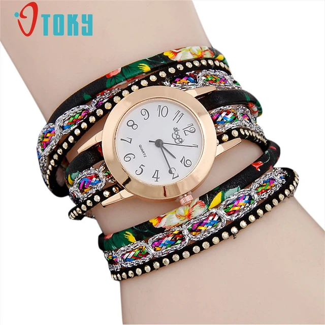 OTOKY ladies quartz watch fashion women's Leather bracelet watch luxury Multilay OTOKY ladies quartz watch fashion women's Leather bracelet watch luxury Multilay
