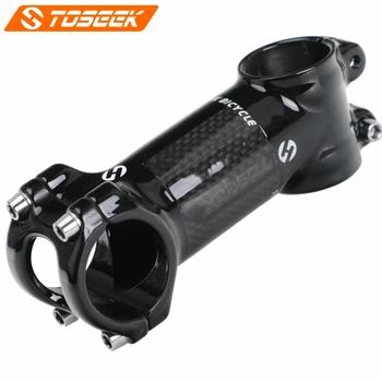 

TOSEEK Bicycle Stem Aluminum Package Carbon Stem MTB Mountain Bike Stem Bike Road Parts Handlebar Clamp 31.8mm 3K Glossy