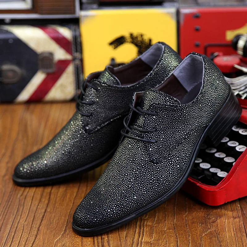 designer rhinestones leather shoes men italian fashion wedding party male footwear evening boy brogue dress oxford shoes for men (26)