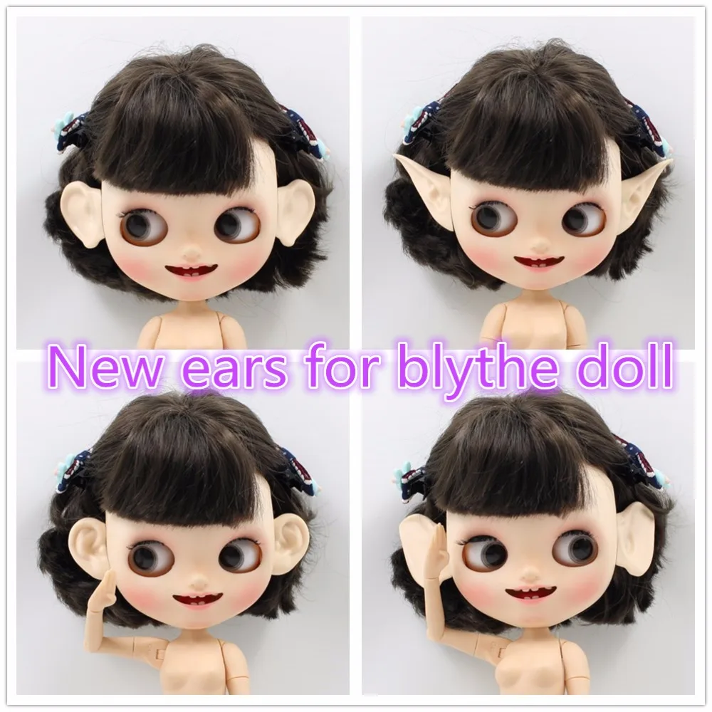 

for blyth doll icy resin ears decorate custom no need to cut original ears but bigger size with clay, only white skin