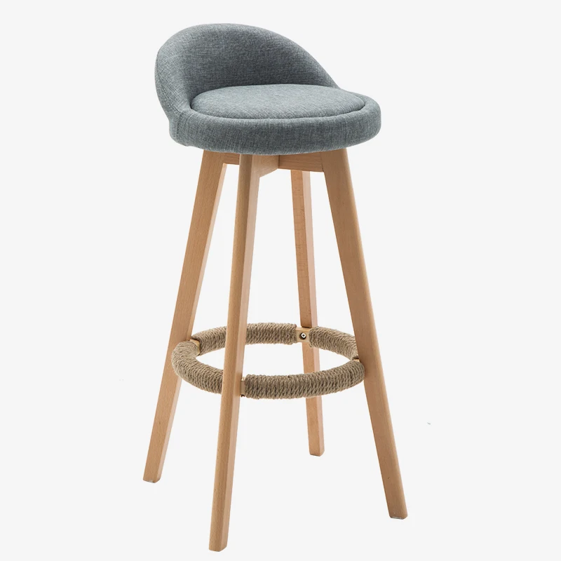 Деревянный барный стул с мягким сиденьем и спинкой вращающийся стул для коммерческой промышленной кухни кафе барный стул мебель стул 73 см
