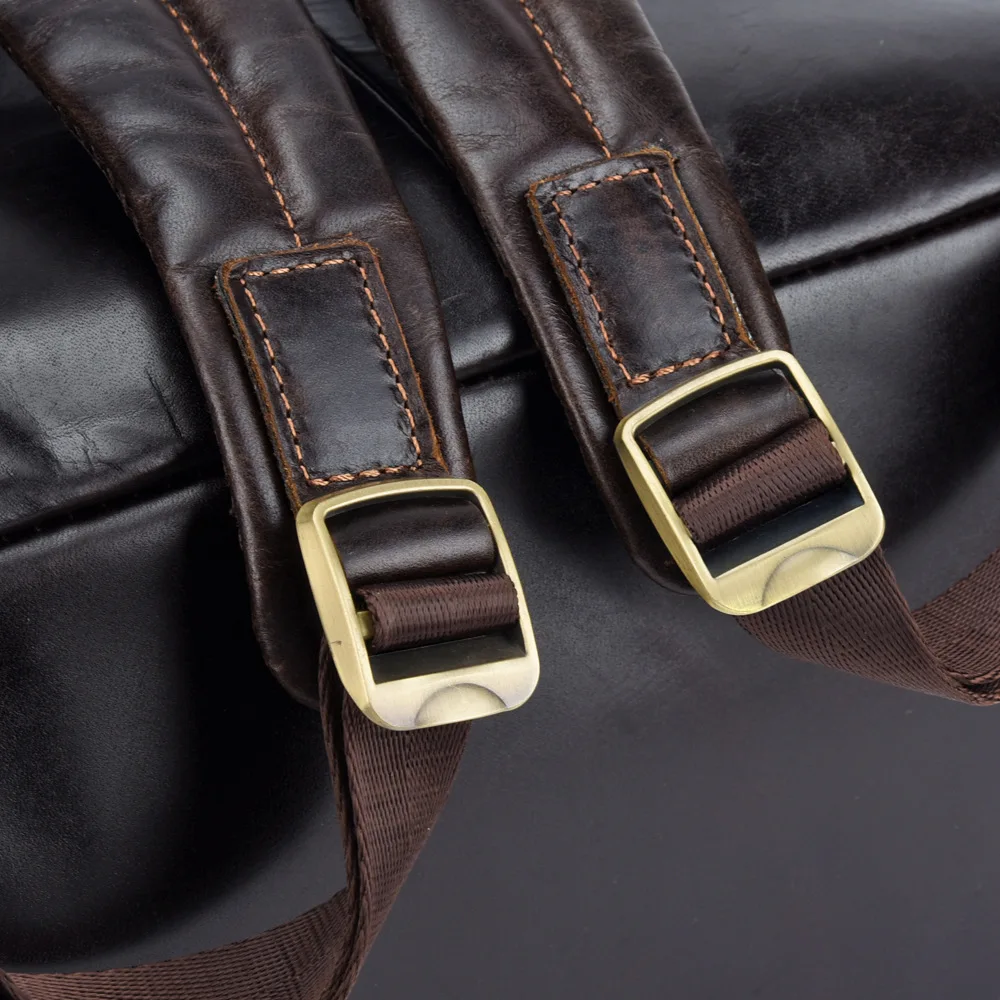 Wachs Kapazität Camping Freizeit Hohe Weichen Große Männer Tasche Neueste Reise Öl Mann Rucksack Daypack Vintage Dark Computer Leder Coffee Qualität EAwxw47XqS