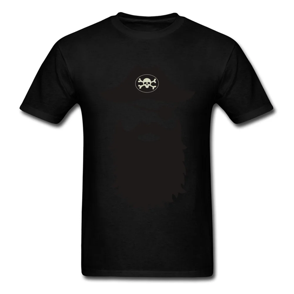 Normal Bearded Pirate Men T Shirts Prevailing VALENTINE DAY Short Sleeve Crew Neck Pure Cotton Tops Shirts Summer Tops Shirt Bearded Pirate black