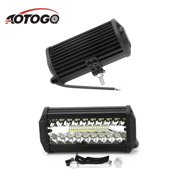 

car Driving work light Led Light Bar Offroad 4x4 7 Inch 120W Led Lights for Tractors Spot Flood Combo Beam Triple Row Led Fog
