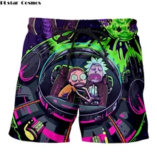 PLstar Cosmos новые модные летние 3d Повседневные шорты для мужчин Рик и Морти Шорты Брюки пляжная одежда Короткие штаны Прямая поставка