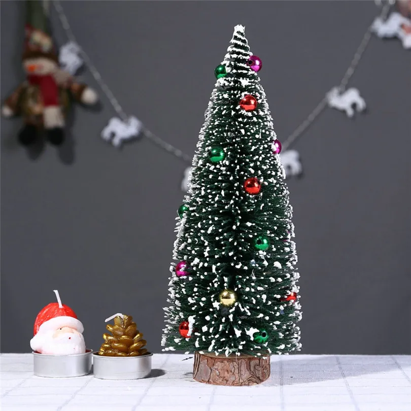 Christmas Tree Mini Pine Tree Christmas Decorations For Home Wood Xmas Gift New Year Decoration Table DIY Navidad 20OR2909