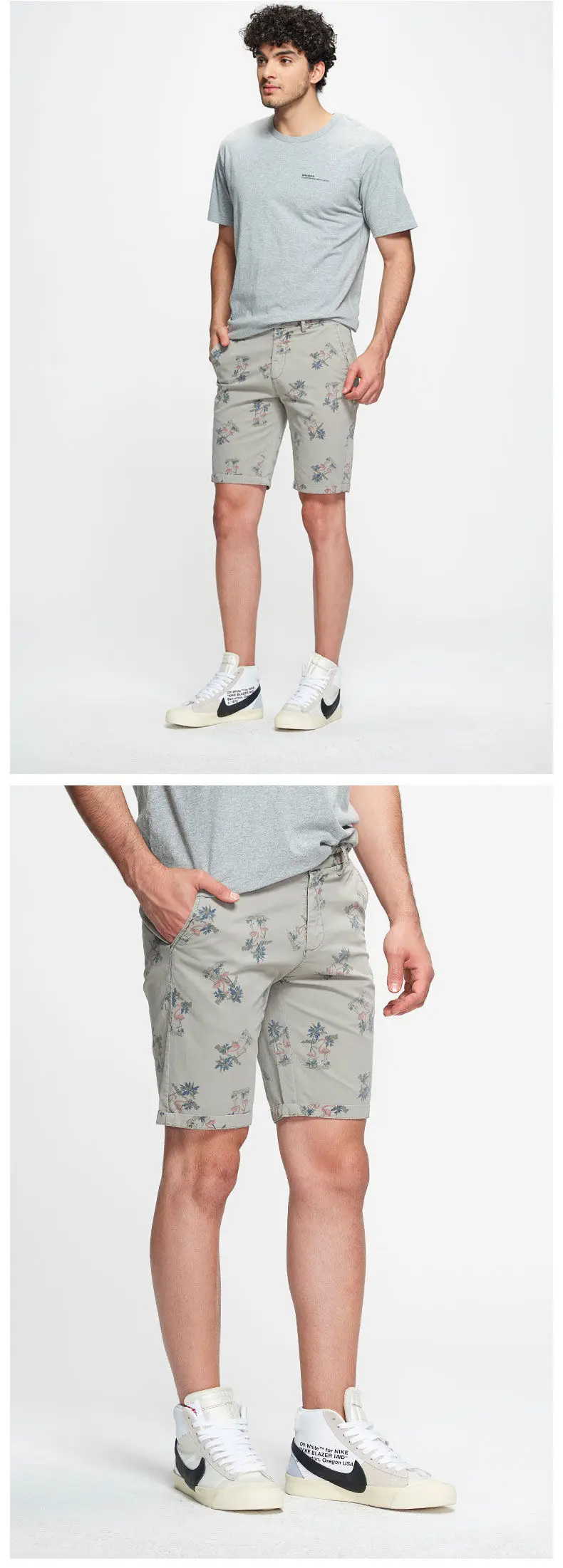 Quality Cotton Shorts Male Summer Casual Print Travel Shorts Men Washed Cargo Men Short Pants Fitted Size Brand Chinese Clothing 05
