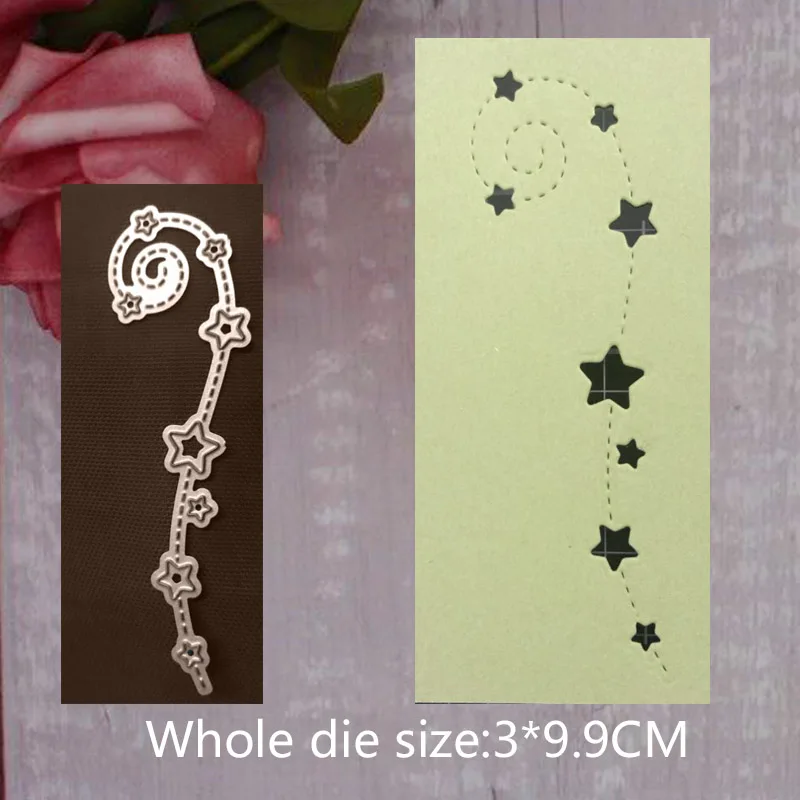 

3*9.9cm Star Metal Cutting Dies Stencils for DIY Scrapbook Photo Album Paper Card Decorative Craft Embossing Die New 2019