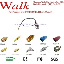 TNC женский u. fl 1,37 мм(D) кабель, TNC кабель ipex, u. fl кабель, TNC соединительный кабель в сборе