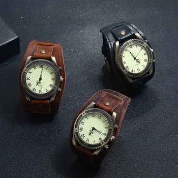 

2019 Men Punk Retro Simple Fashion Pin Buckle Strap Leather Watch Mens' Clock Wrist Watches Dropship 2.21