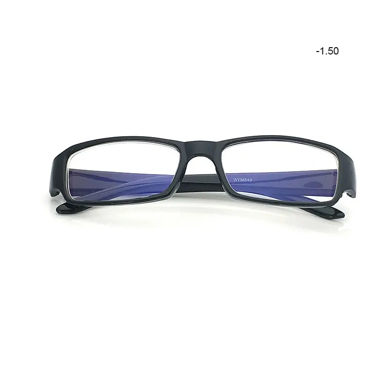 Антистрессовые очки для близоруких очков, синяя зеркальная оправа-100-150-200-250-300-350-400-450-500-550-600 - Цвет оправы: minus 150