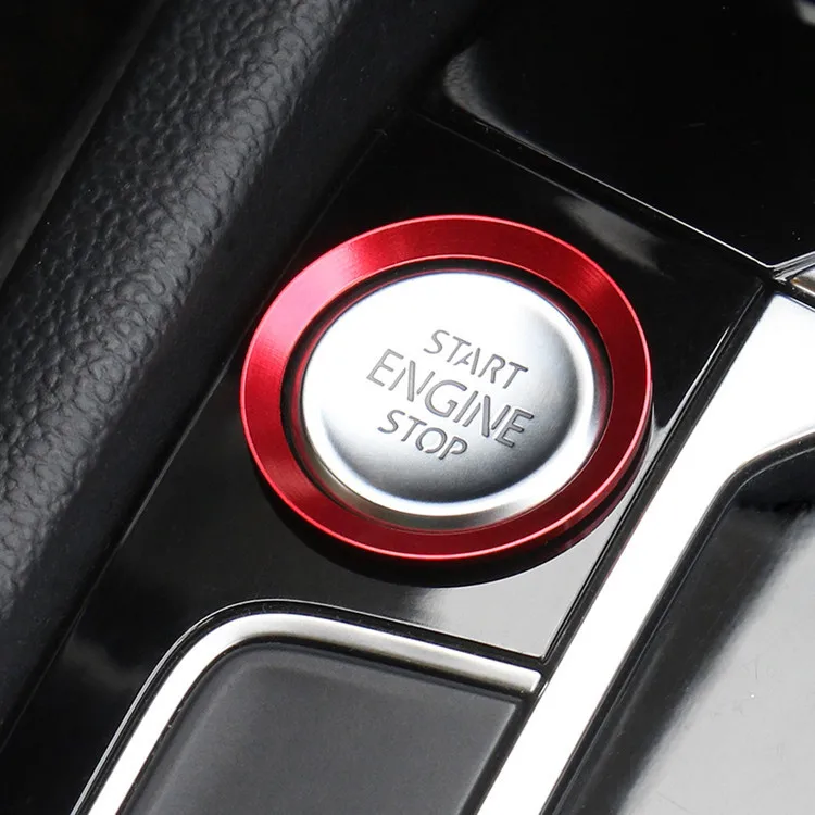 

Aluminum Alloy Engine Start Stop Button Switch Sticker Auto Circle Ring Cover Trim Decoration For VW Golf 7 MK7 GTI R Jetta CC #