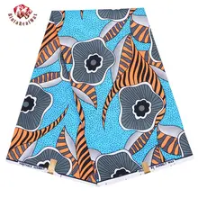 Новая полиэфирная восковая ткань Анкара новая bintareal waxвысокого качества 6 ярдов африканская ткань для вечерние платья FP6127