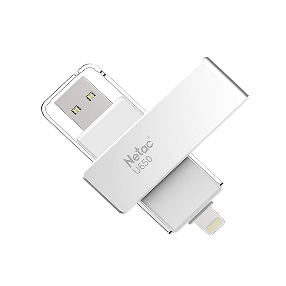 Netac U650 Lightning OTG Pen Drive USB 3.0 64GB Flash Drive for iPhone