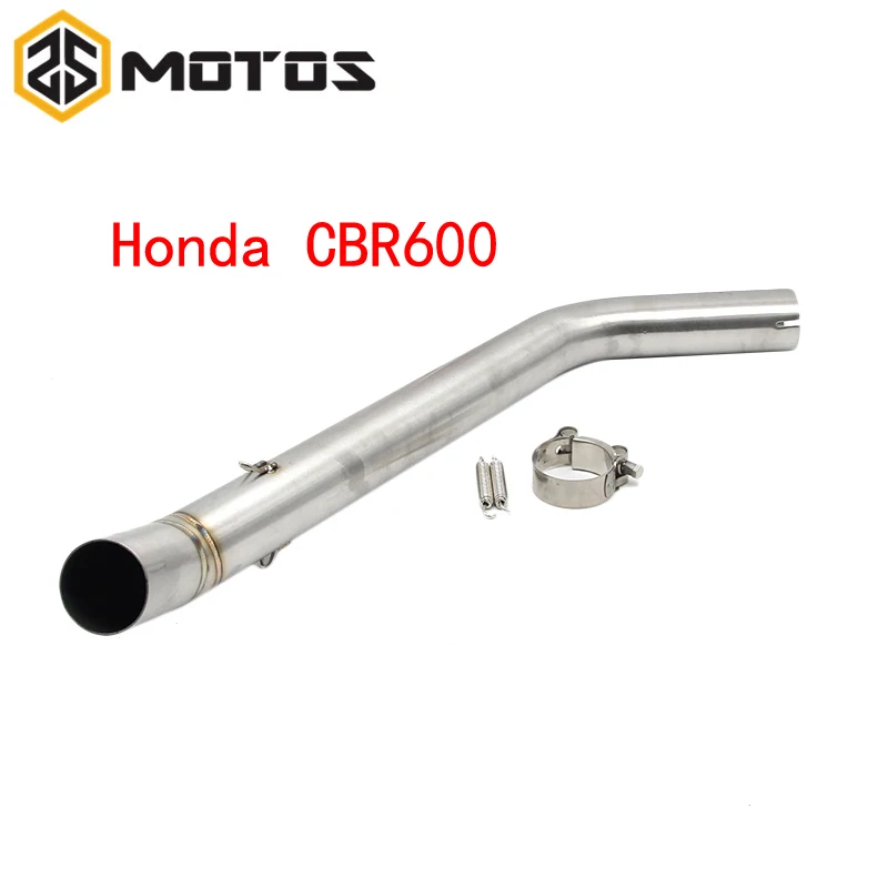

ZS MOTOS For Honda CBR600 Motorcycle Exhaust Miodified Muffer Escape Moto Middle Tube Link Pipe Stainless Steel Slip On