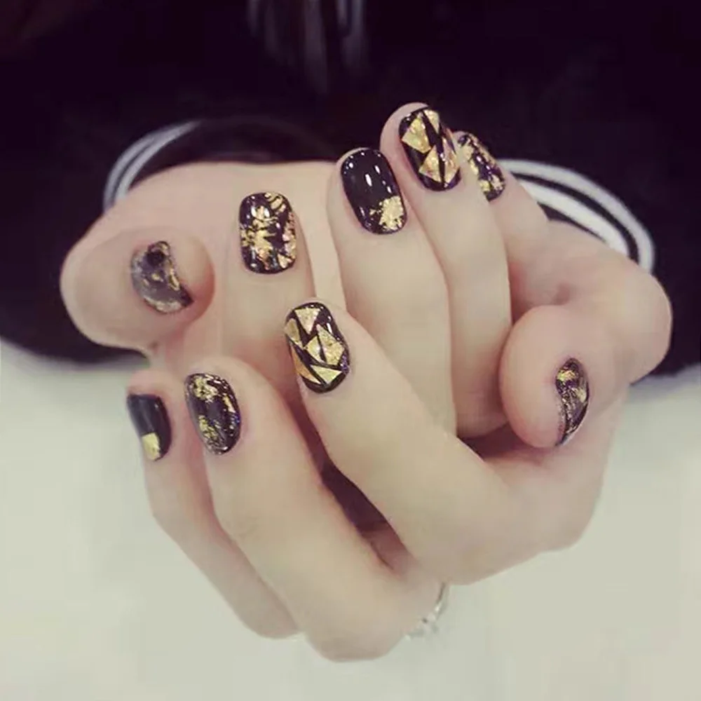 

Nail Sticker Gold And Silver Foil Decorative Nail Crystal Light Retouching Manicure Art Tin Foil Paper Tool 1 Box