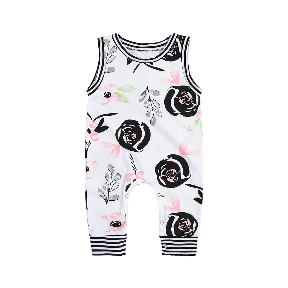

2018 Brand New Toddler Newborn Infant Baby Girl Romper Jumpsuit Sunsuit Headband 2PcsSet Outfits Patchwork Summer Floral Clothes