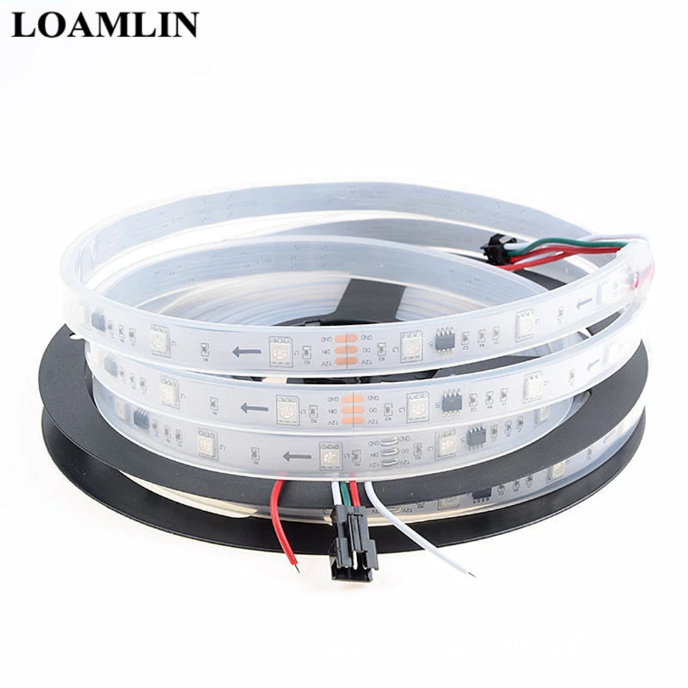 DC12V WS2811 5050SMD цветных (RGB) светодиодных лент адресуемых IC 30/48/60 светодиодов/m Led