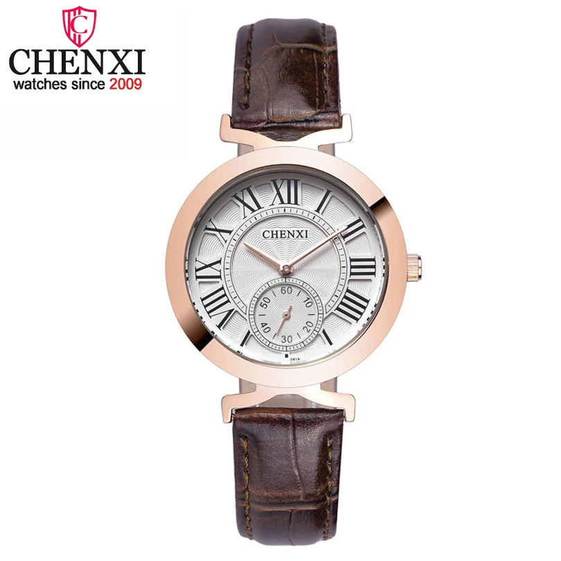 CHENXI Lady Fashion Rose Gold Wrist Watch Women Famous Brand Golden Quartz Female students Watches Relogio