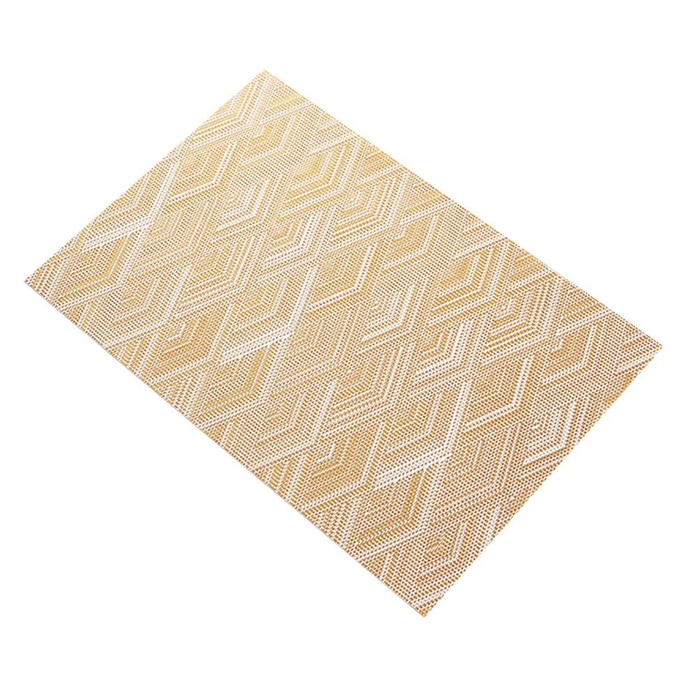 4 قطعة العزل الحراري للماء وسادة ل طاولة طعام بسيطة المنسوجة الحبوب PVC نزهة مستطيل المنزل كوب مكافحة النفط تحديد الموقع مجموعة