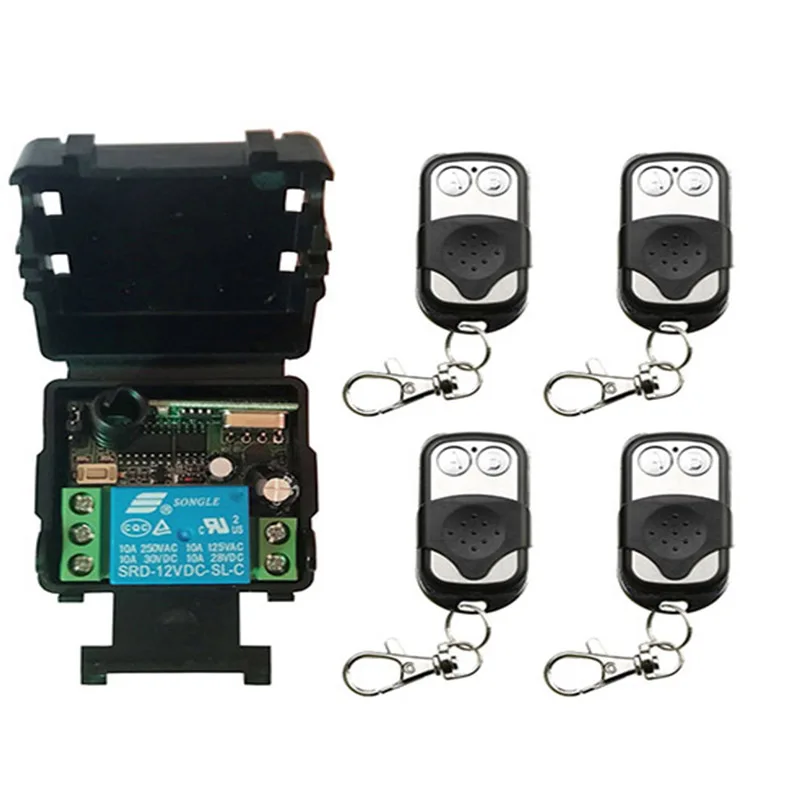 

DC 12V 24V 1 CH Channel 1CH Mini Wireless RF Remote Control Light Switch 10A Relay Output Radio Receiver Module +Transmitter
