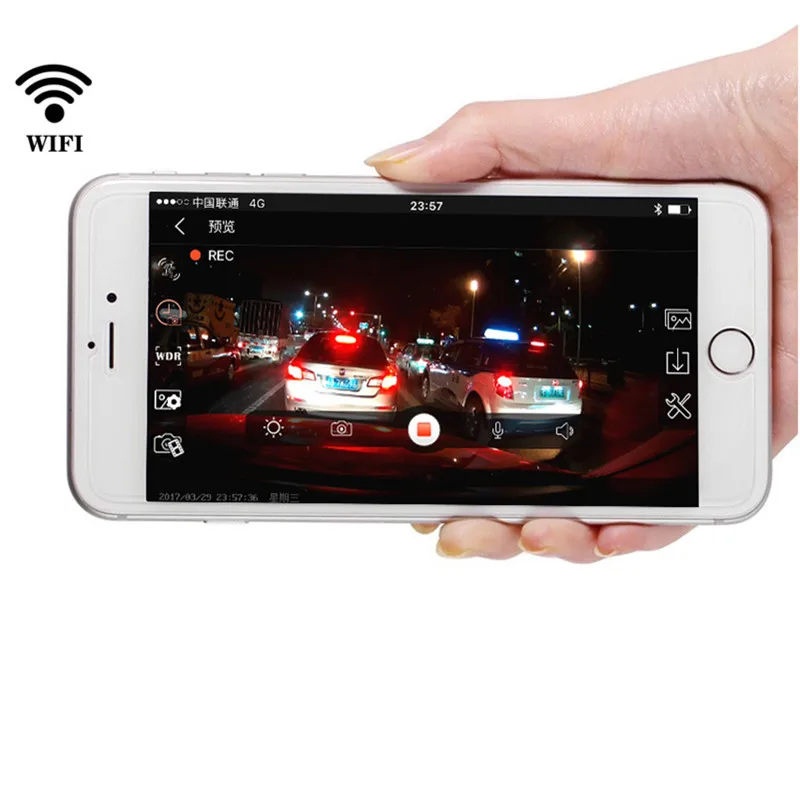 SLIVERYSEA видеорегистратор WiFi Full HD 1080P Автомобильный без экрана 170 градусов
