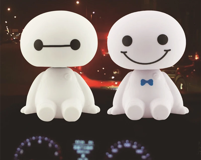 Горячая Распродажа, украшение для автомобиля, милый робот Baymax с качающейся головой, кукла, автомобильное украшение, авто интерьер, приборная панель, качающаяся голова, игрушки, аксессуары
