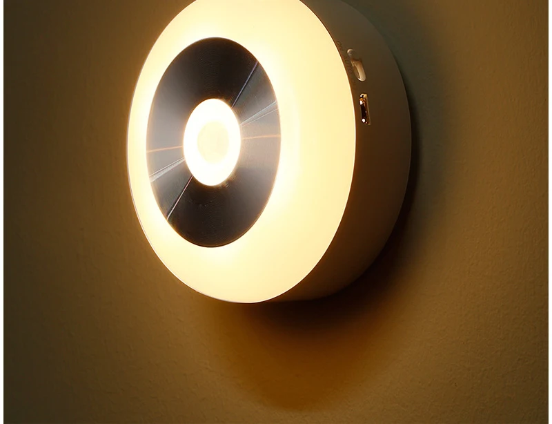  Woodpow LED PIR Body Motion Sensor Night Light AA Rechargeable Induction Lamp Infrared Sensing For Closet Wall Cabinet Corridor (16)