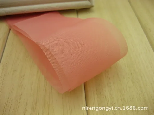 Chiffon Fabric 5.8100cm Volie Ribbon DIY Hair bowknot accessories material Satin Riband 5pcsLot_6
