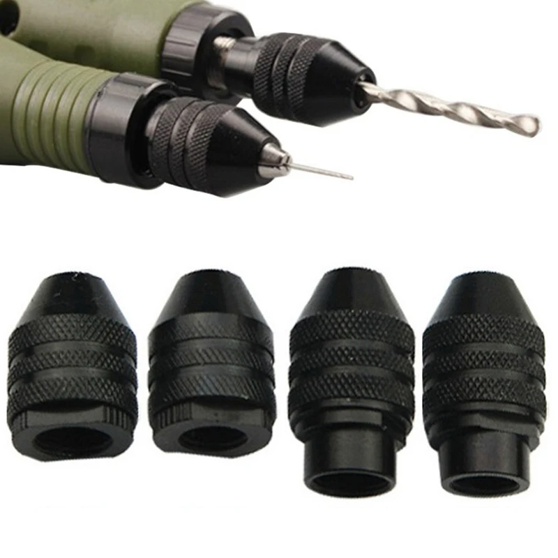 4 типа многозажимной патрон без ключа для вращающихся инструментов Dremel 0,3-3,2 мм Быстрозажимной сверло адаптер для патронов конвертер Универсальный мини-патрон