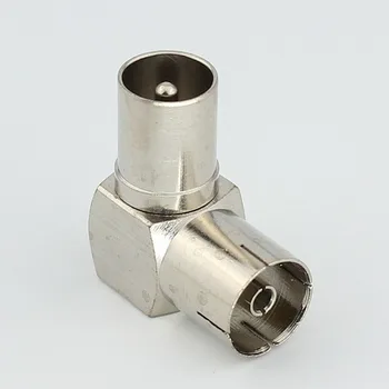 

10pcs F Connector TV Set-top Box Adapter RF Male Turn RF Mother TV Female Turn Male Adapter Elbow 90 Degree Angle