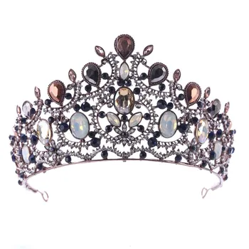 

Vintage Baroque Crystal Bridal Tiaras Crown Rhinestone Noiva Diadem Bride Jewelry Headpiece Women Wedding Hair Accessories SL