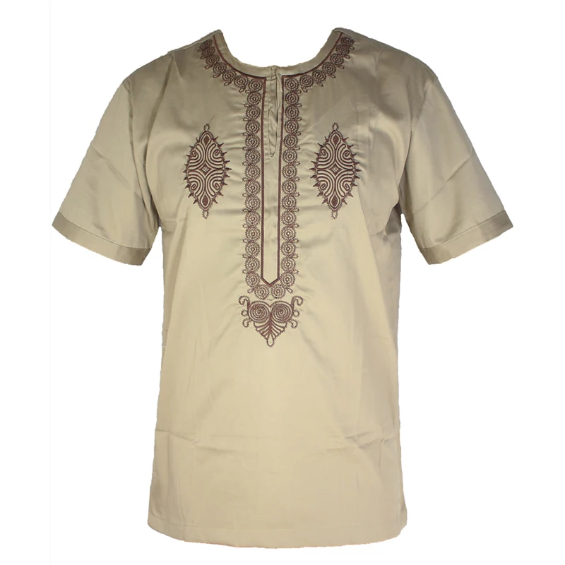 

New Wedding Wear Africa Clothes Bazin Embroidery Mens Dashiki Tops African Kaftan Tunic Clothing