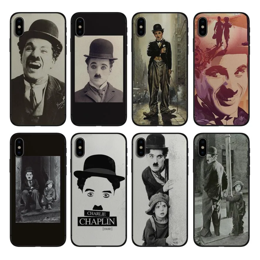 

OUTMIX Charlie Chaplin Funny Unique Phone Cover For iPhone 8 8plus XS max XR XS 7 7plus 6 6s 6plus